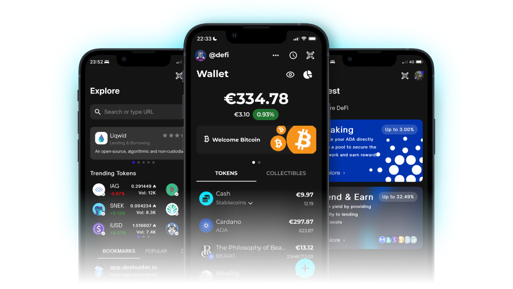 Begin Wallet Screens